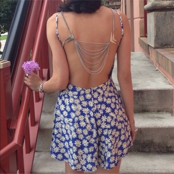 LF Blue Daisy Romper - Picture 2 of 3